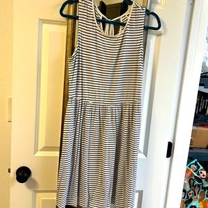 Navy striped sun dress